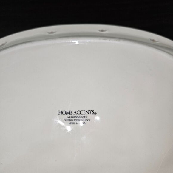 Home Accents Wishes & Wonder Glazed Oval Angel Tray Gold Accents 13"x8.5" - Picture 6 of 7